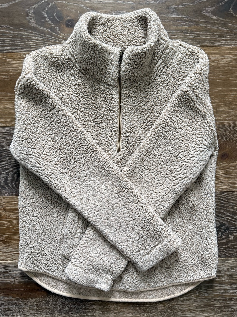 Old Navy - Women’s Cozy Faux Sherpa Half-Zip Pullover -  Oatmeal - MT
